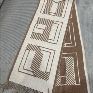 Hermes Brown and Cream Scarf